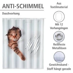 Wenko Rideau De Douche Cute Cat -Wenko 1000151521 200519 12505000199 DETAILS P000000001000151521