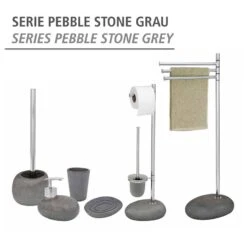 Wenko Set Salle De Bain Pebble Stone (3 élém.) -Wenko 1000257888 210422 07420800819 DETAILS P000000001000257888