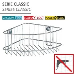 Wenko Étagère D’angle Classic Acier -Wenko 1000271145 210608 11191600428 DETAILS P000000001000271145