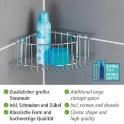 Wenko Étagère D’angle Classic Acier -Wenko 1000271145 210608 11192500438 DETAILS P000000001000271145