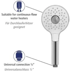 Wenko Pommeau De Douche Powerboost I -Wenko 1000352562 220519 034 DETAILS P000000001000352562