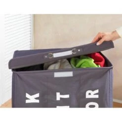 Wenko Sac à Linge Trivo -Wenko waeschesammler trivo kunstfaser grau 4837180